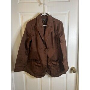DG2 Diane Gilman Brown Blazer Size Small NWT